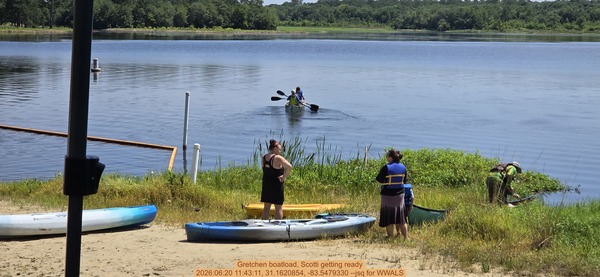 Gretchen boatload, Scotti getting ready, 2026:06:20 11:43:11, 31.1620854, -83.5479330 --jsq for WWALS