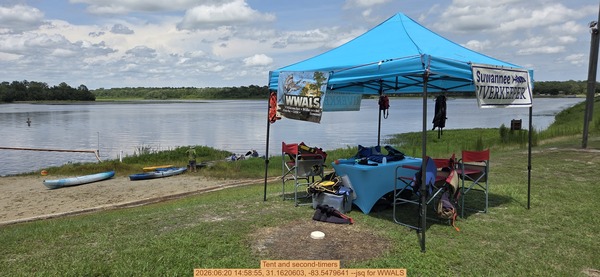 Tent and second-timers, 2026:06:20 14:58:55, 31.1620603, -83.5479641 --jsq for WWALS