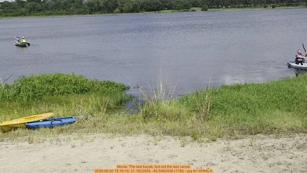 [Movie: The last kayak, but not the last canoe, 2026:06:20 15:16:19, 31.1622509, -83.5482436 (17M) --jsq for WWALS]