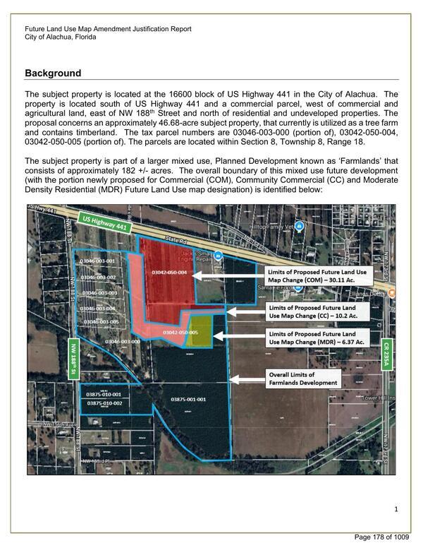 Future Land Use Map Amendment Justification Report, 2026-06-08 --City of Alachua