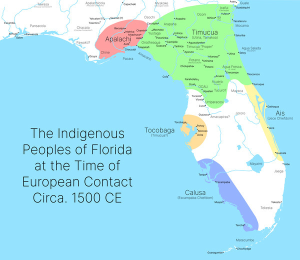 Map: Indigenous Peoples Of Florida, 2023-06-08 --KiwiNova, Wikimedia Commons