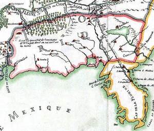 [Detail: Franquelin's map of Louisiana, 1684, 2026-06-26 --Florida Center for Instructional Technology, College of Education, University of South Florida]