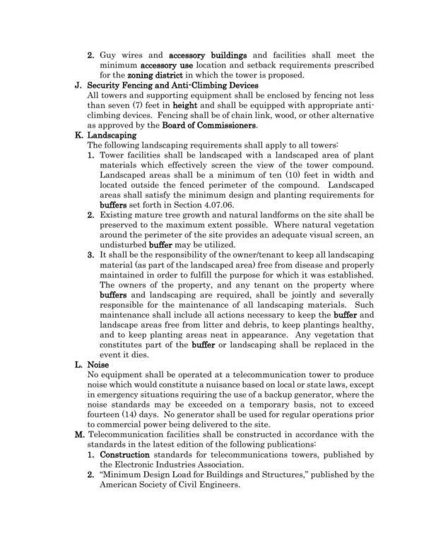 buffers set forth in Section 4.07.06.