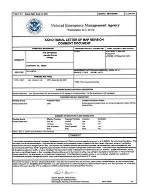 [FEMA CONDITIONAL LETTER OF MAP REVISION COMMENT DOCUMENT]