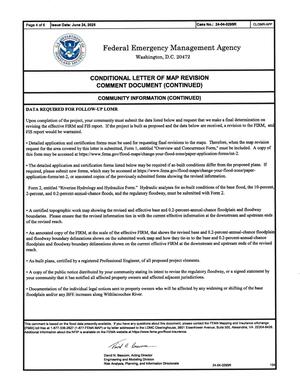 [+ A copy of the public notice distributed by your community stating its intent to revise the regulatory floodway, or a signed statement by]