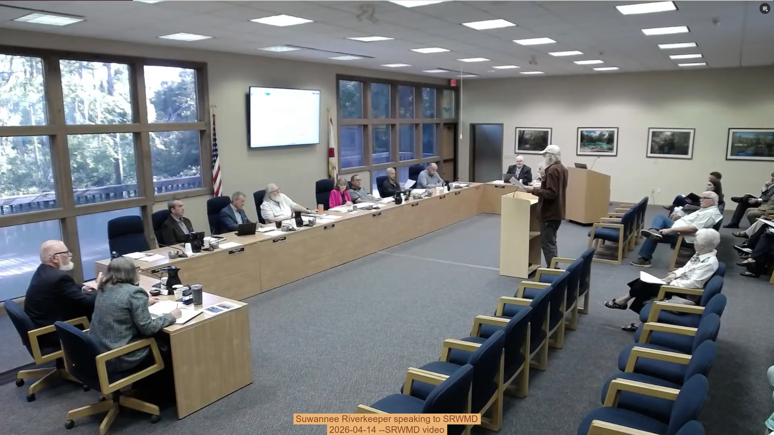 Suwannee Riverkeeper speaking to SRWMD, 2026-04-14 --SRWMD video