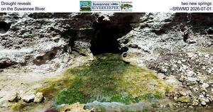 [Drought reveals two new springs on the Suwannee River --SRWMD 2026-07-01]
