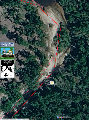 [Map: Cross Creek Deadfall, Alapaha River 2026-07-06 --Alapaha River Water Trail (ARWT)]