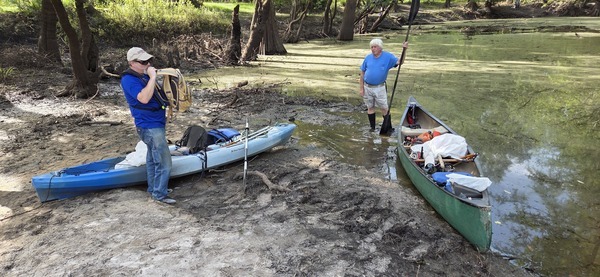 Andrew Reinlieb and Phil Hubbard at Langdale Park Boat Ramp, 2026:07:11 09:37:12, 30.8873493, -83.3239748