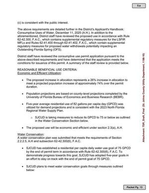 [The proposed increase in allocation represents a 26% increase in allocation to meet a projected population increase of approximately 74% over the permit duration.]