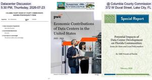 [Datacenter Discussion @ Columbia County Commission, 5:30 PM, Thur4sday, 2026-07-23, 372 W Duval Street, Lake City, FL]