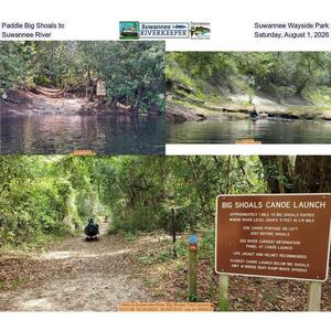 [Paddle Big Shoals to Suwannee Wayside Park, Suwannee River, Saturday, August 1, 2026]