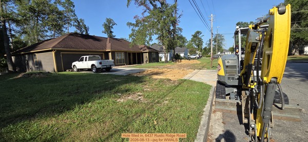 [Hole filled in, 4637 Rustic Ridge Road, 2026-08-13 --jsq for WWALS]