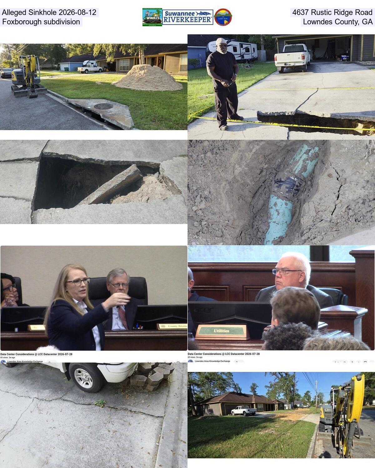 Alleged Sinkhole 2026-08-12, 4637 Rustic Ridge Road, Foxborough subdivision, Lowndes County, GA