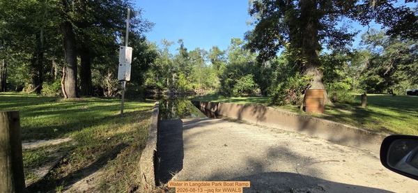 [Water in Langdale Park Boat Ramp, 2026-08-13 --jsq for WWALS]