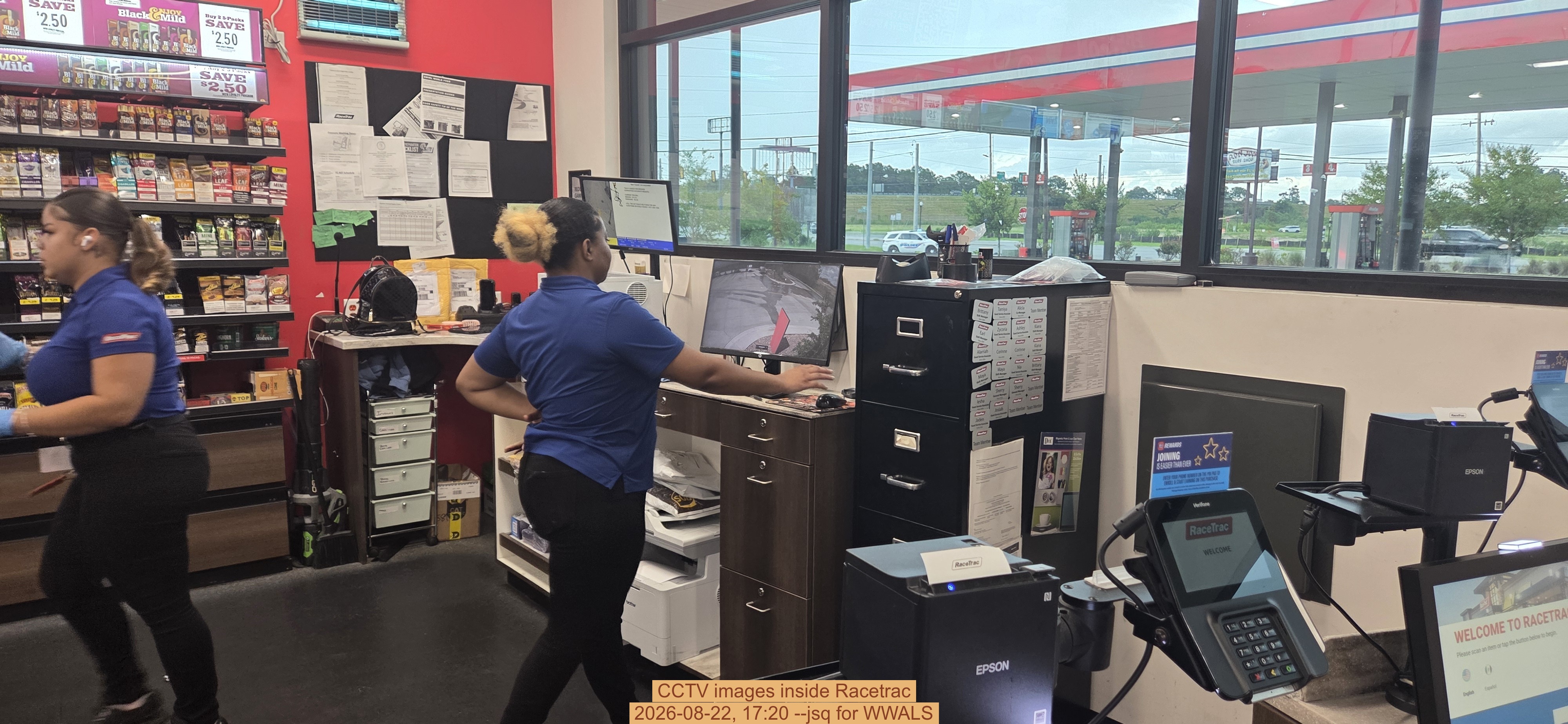 CCTV images inside Racetrac, 2026-08-22, 17:20 --jsq for WWALS