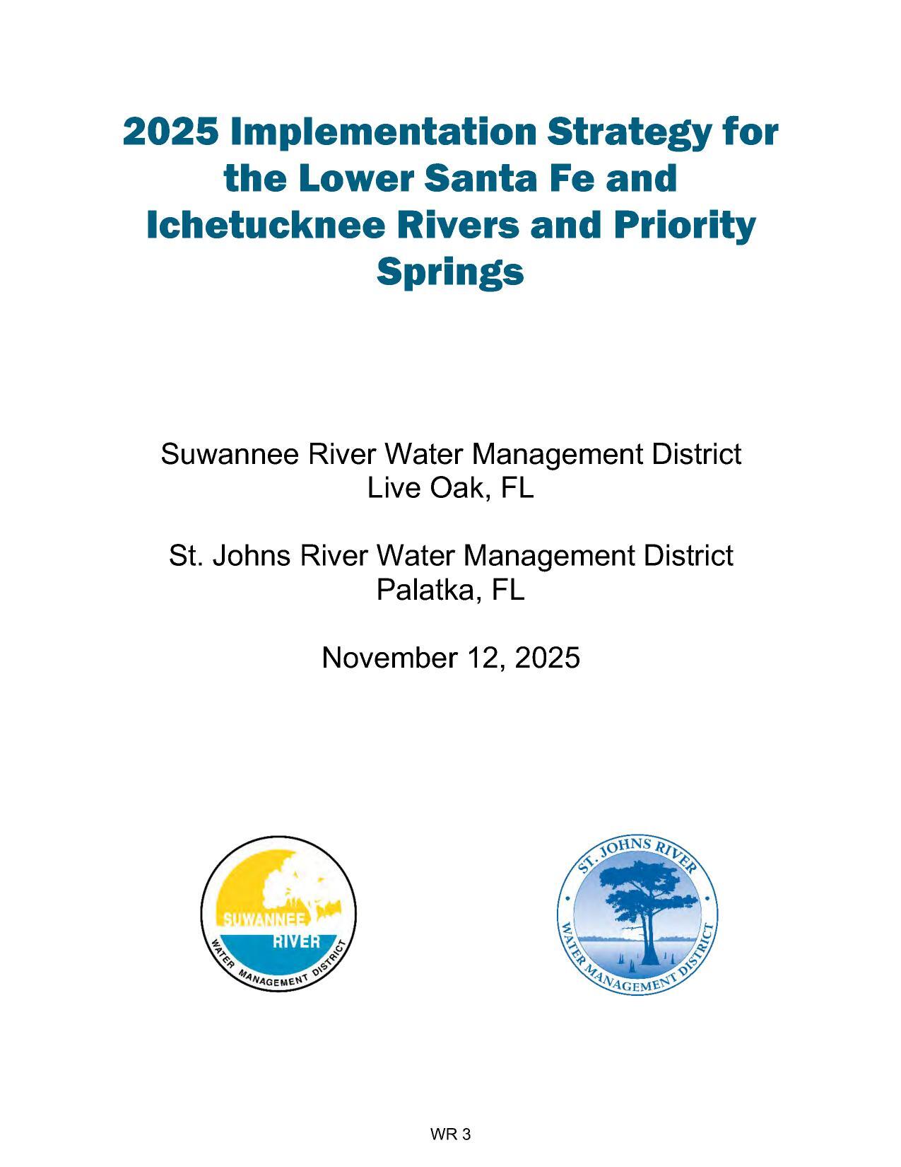 SRWMD and SJRWMD, November 12, 2025