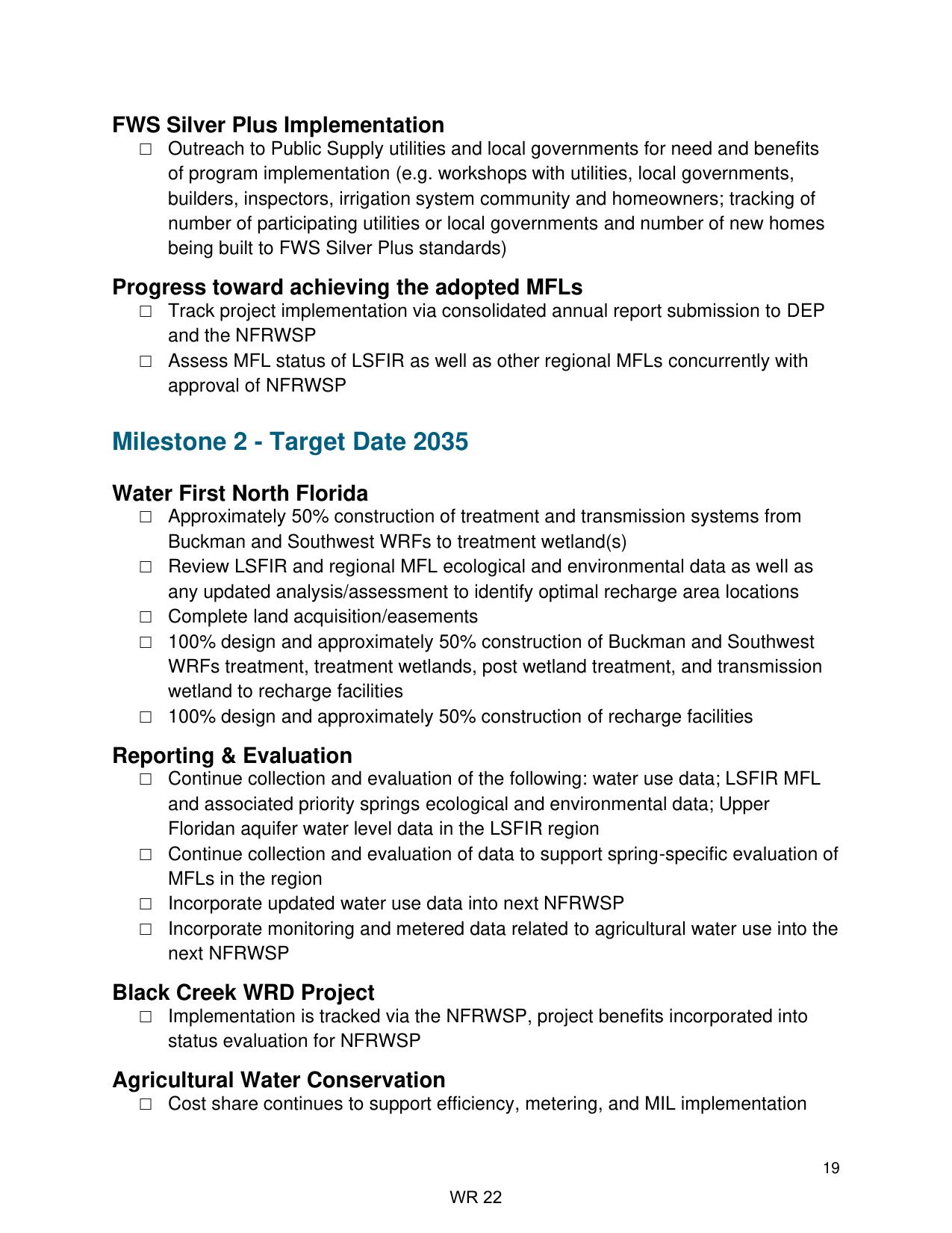 Milestone 2 - Target Date 2035