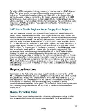 [2023 North Florida Regional Water Supply Plan Projects; Regulatory Measures]