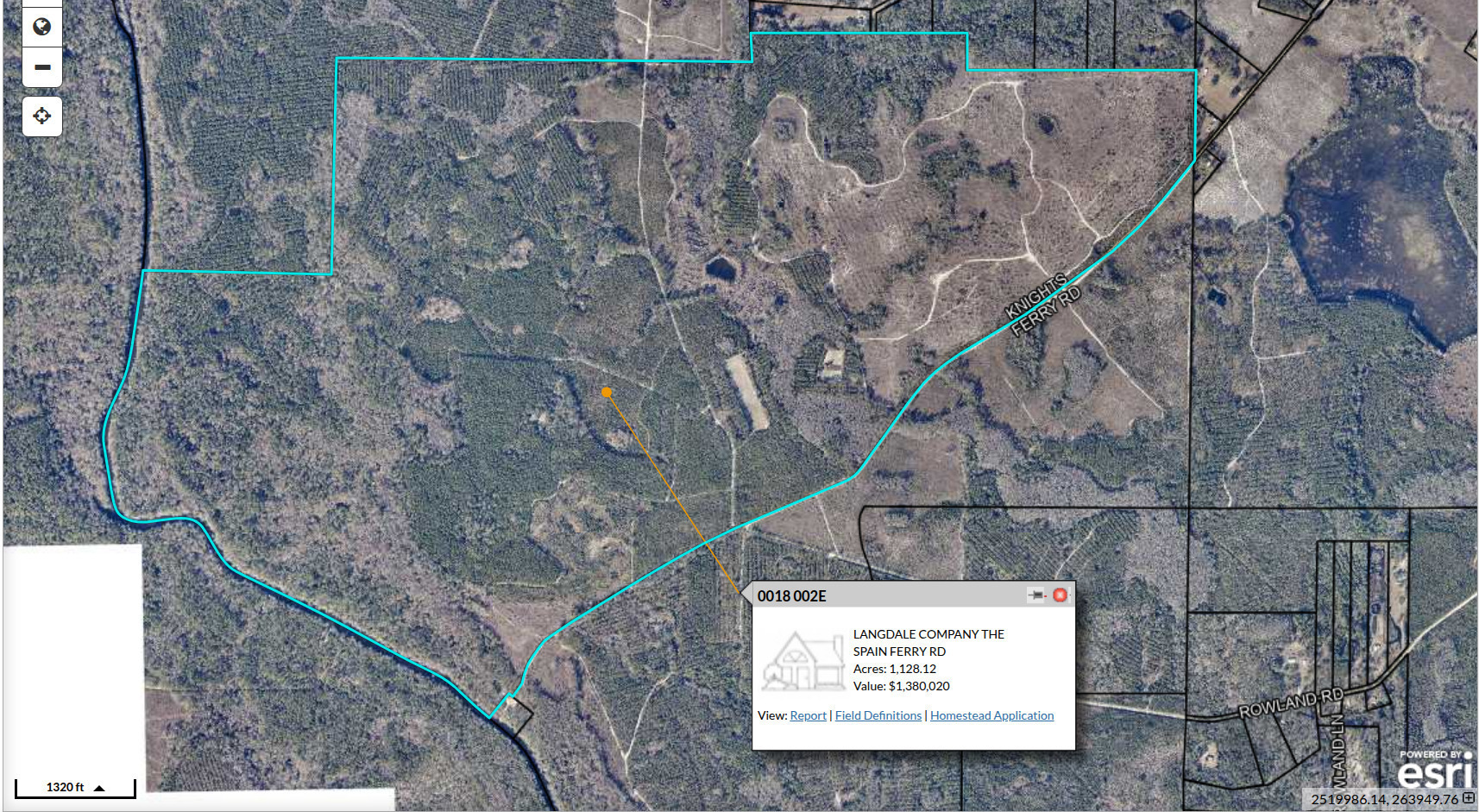 Map: Langdale Company Spain Ferry Road Tract, 2025-12-02 --Lowndes County Tax Assessors