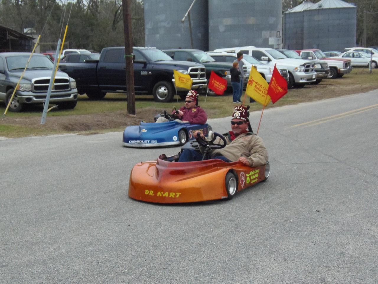 Tiny orange car