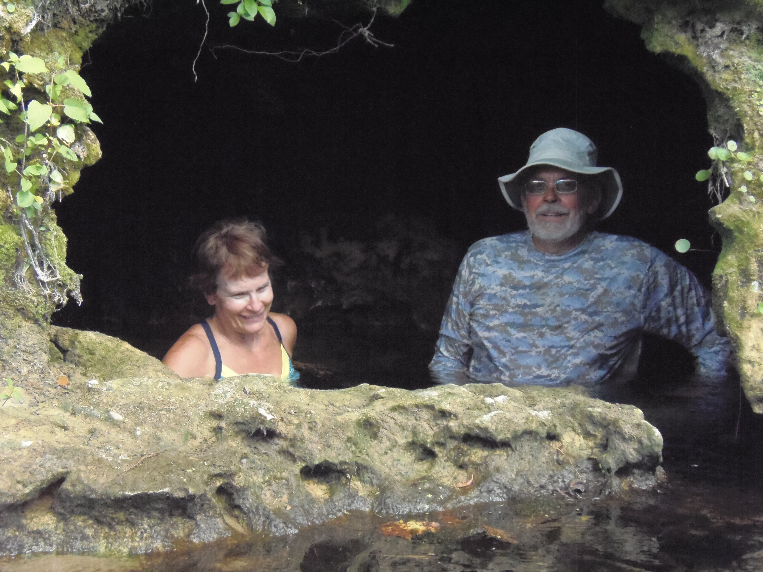 Steve and Cathy looking out the window — with Steve Shaw, 11:45:26