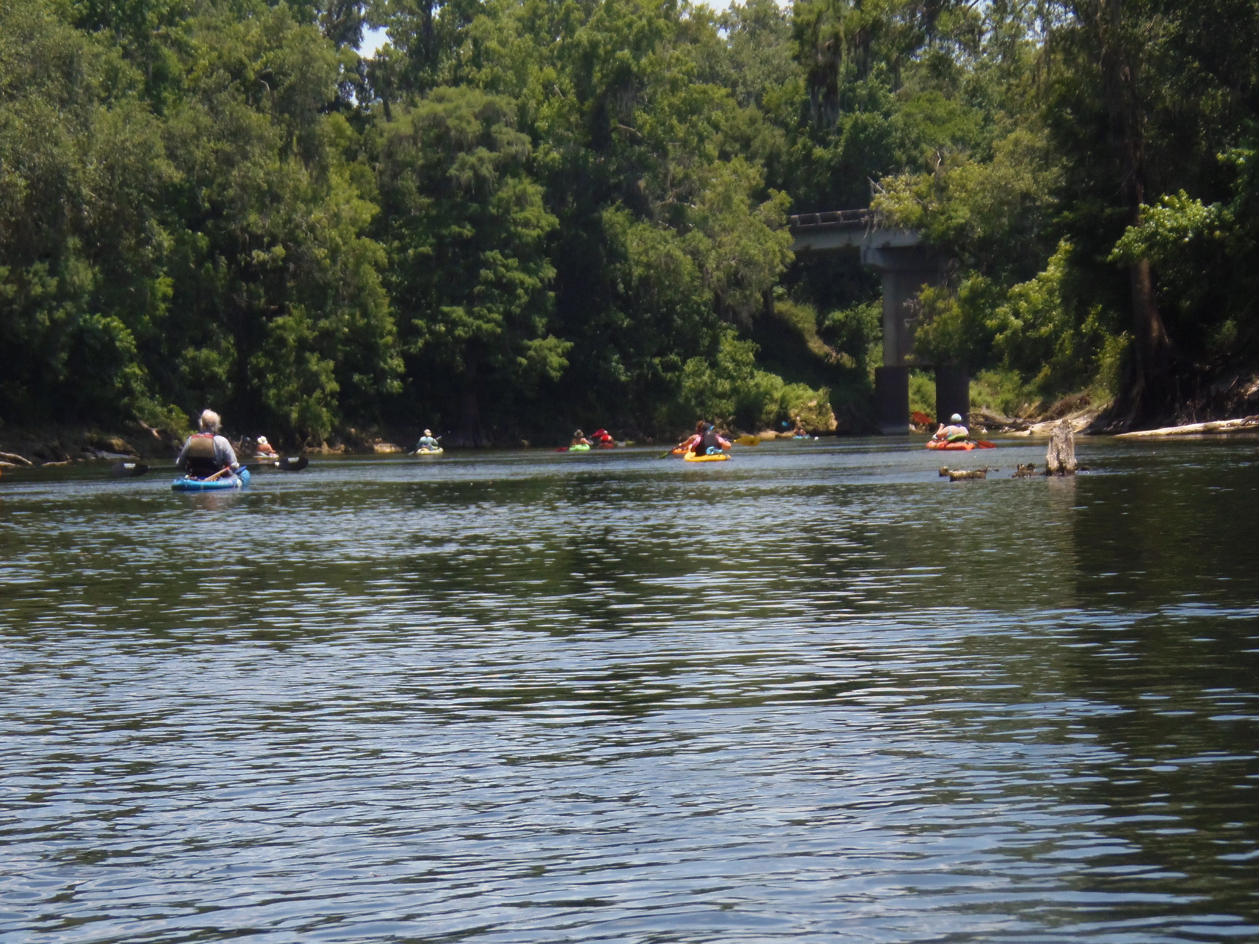 Old bridge pilings upstream from new bridge, 14:07:17