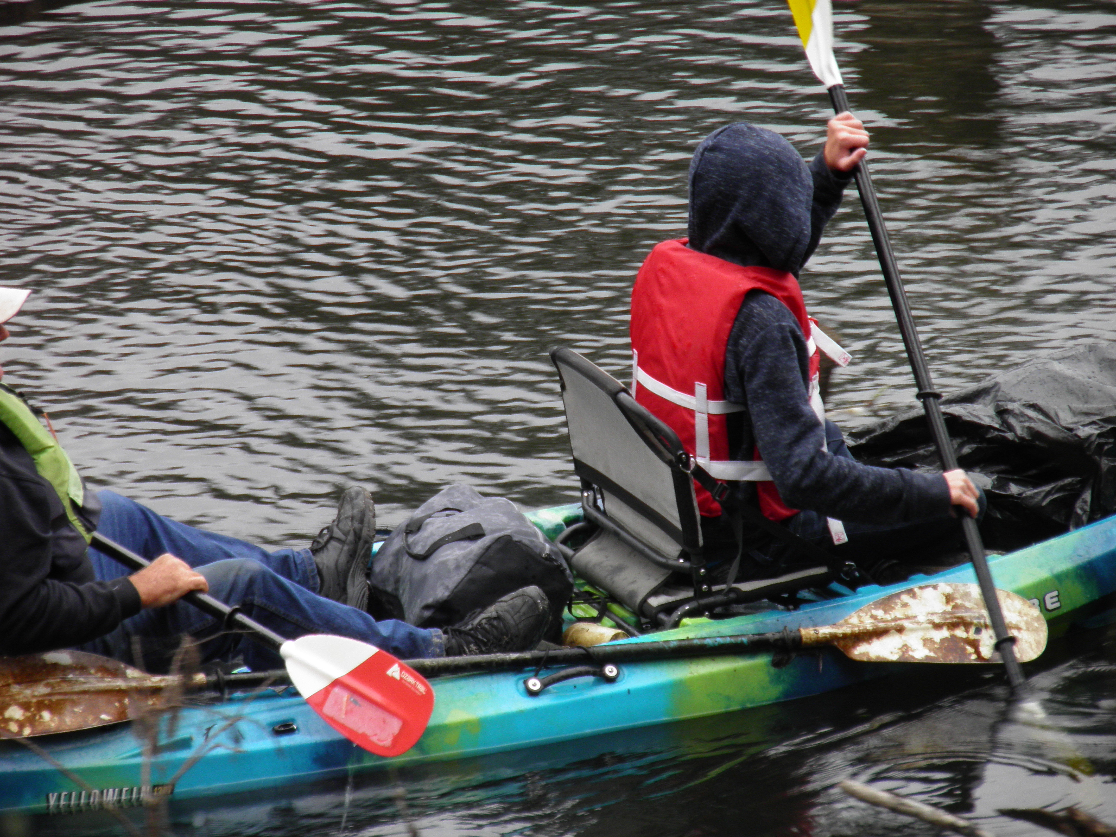 Young paddler closeup