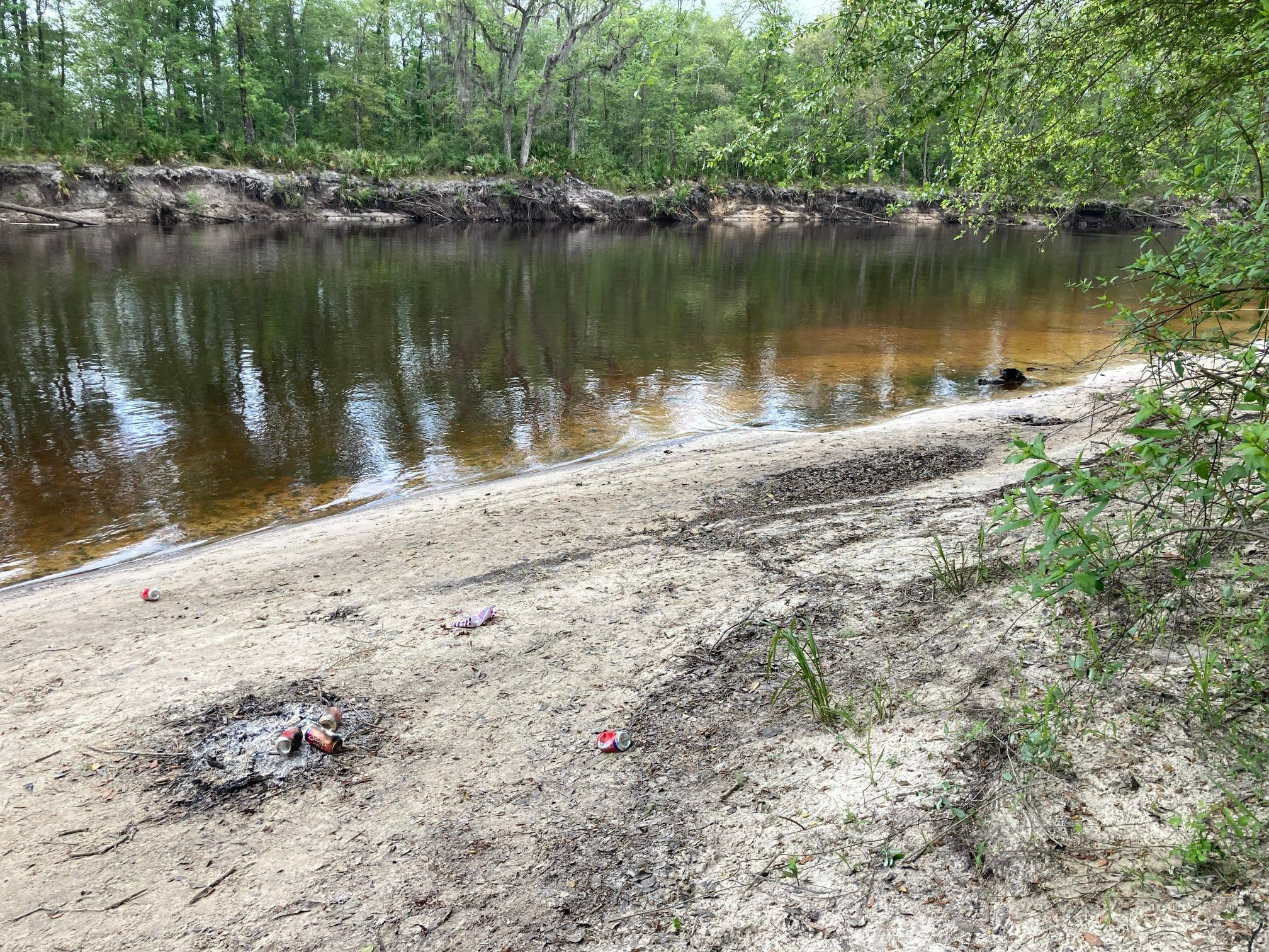 Finally to the river. Beach was full of trash.