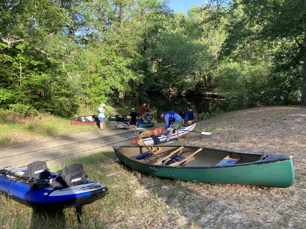 Carl Fuller with the white kayak