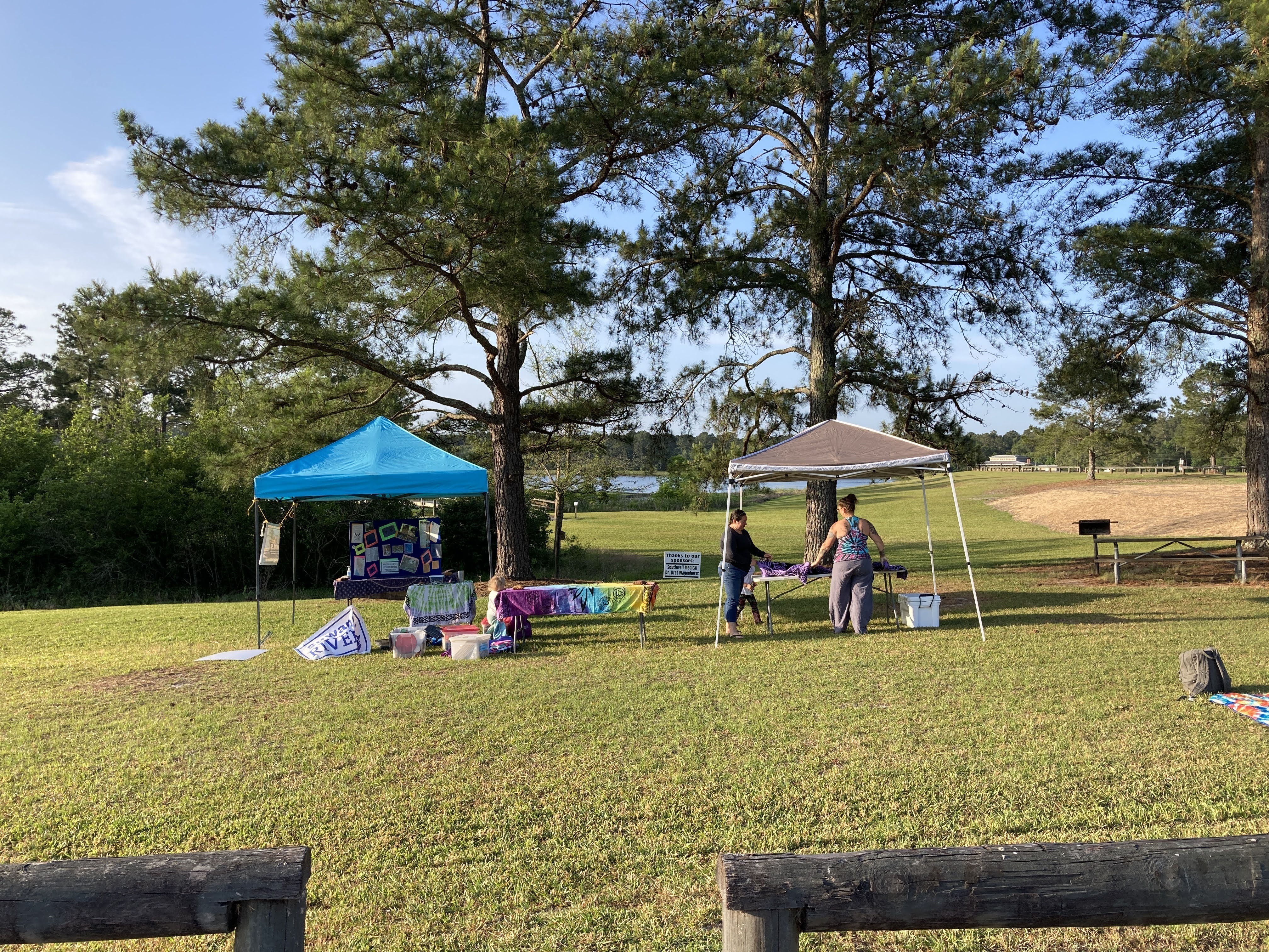 Setting up the WWALS tents