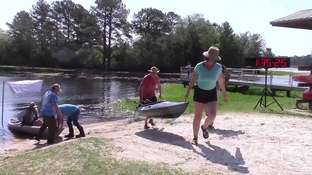 Movie: 1:36:16 Bib 53, Nicholas Cole, First Solo Canoe, Male, Barwick, Thomas County, GA (17M)