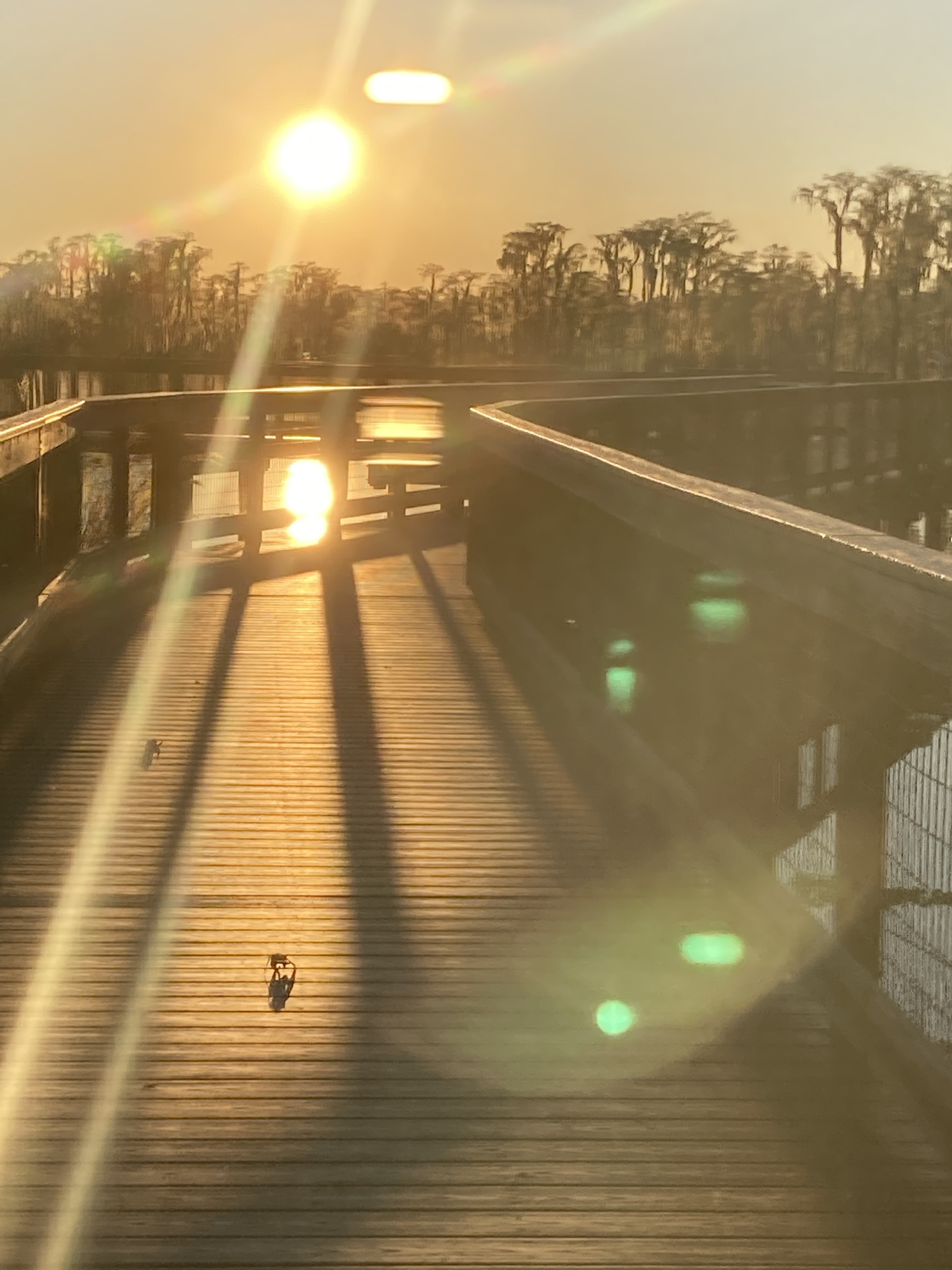 Sunset over the fishing pier