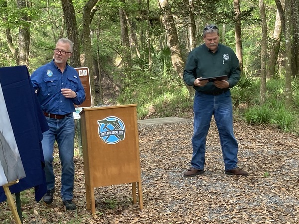 Harley Means and SRWMD Sr. Land Management Specialist Edwin McCook