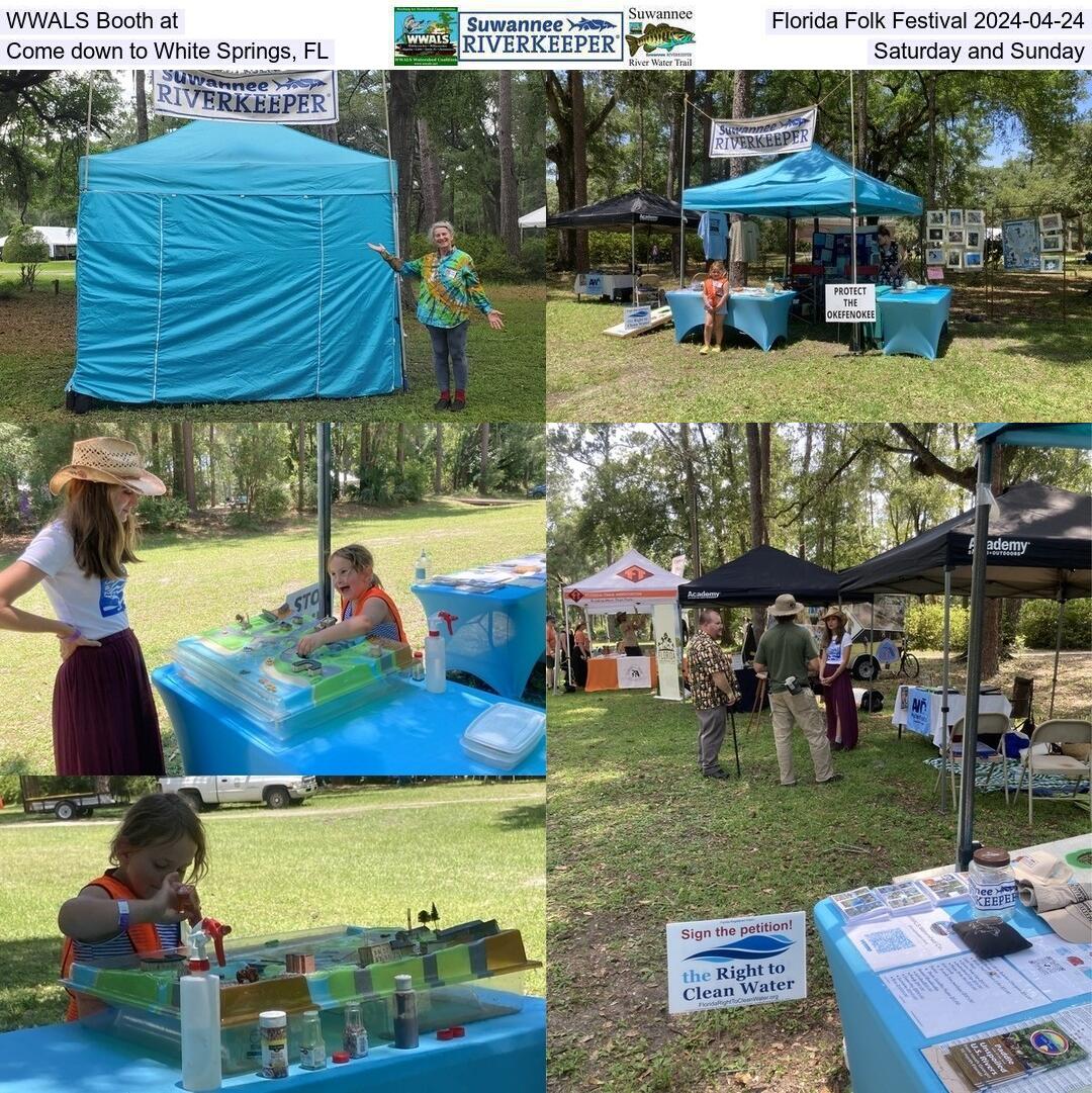 WWALS Booth at, Florida Folk Festival 2024-04-24, Come down to White Springs, FL, Saturday and Sunday