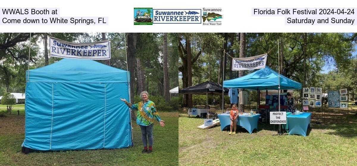 WWALS Booth at, Florida Folk Festival 2024-04-24, Come down to White Springs, FL, Saturday and Sunday