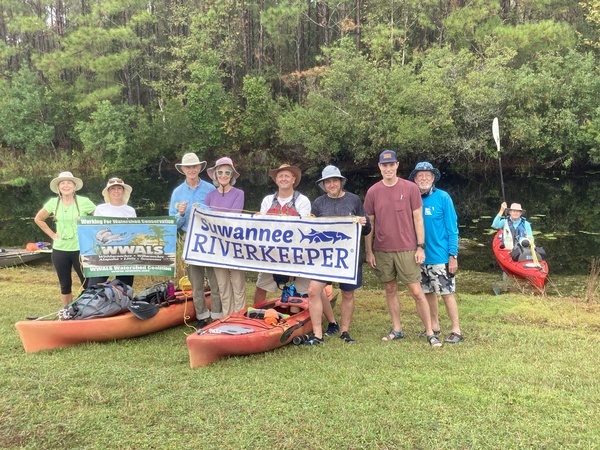 [Banners at Stephen C. Foster State Park --Gretchen Quarterman, 2024:11:10 09:59:51, 30.8285222, -82.3608250]