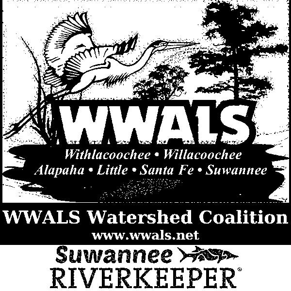 Black and white square WWALS and Suwannee Riverkeeper logos