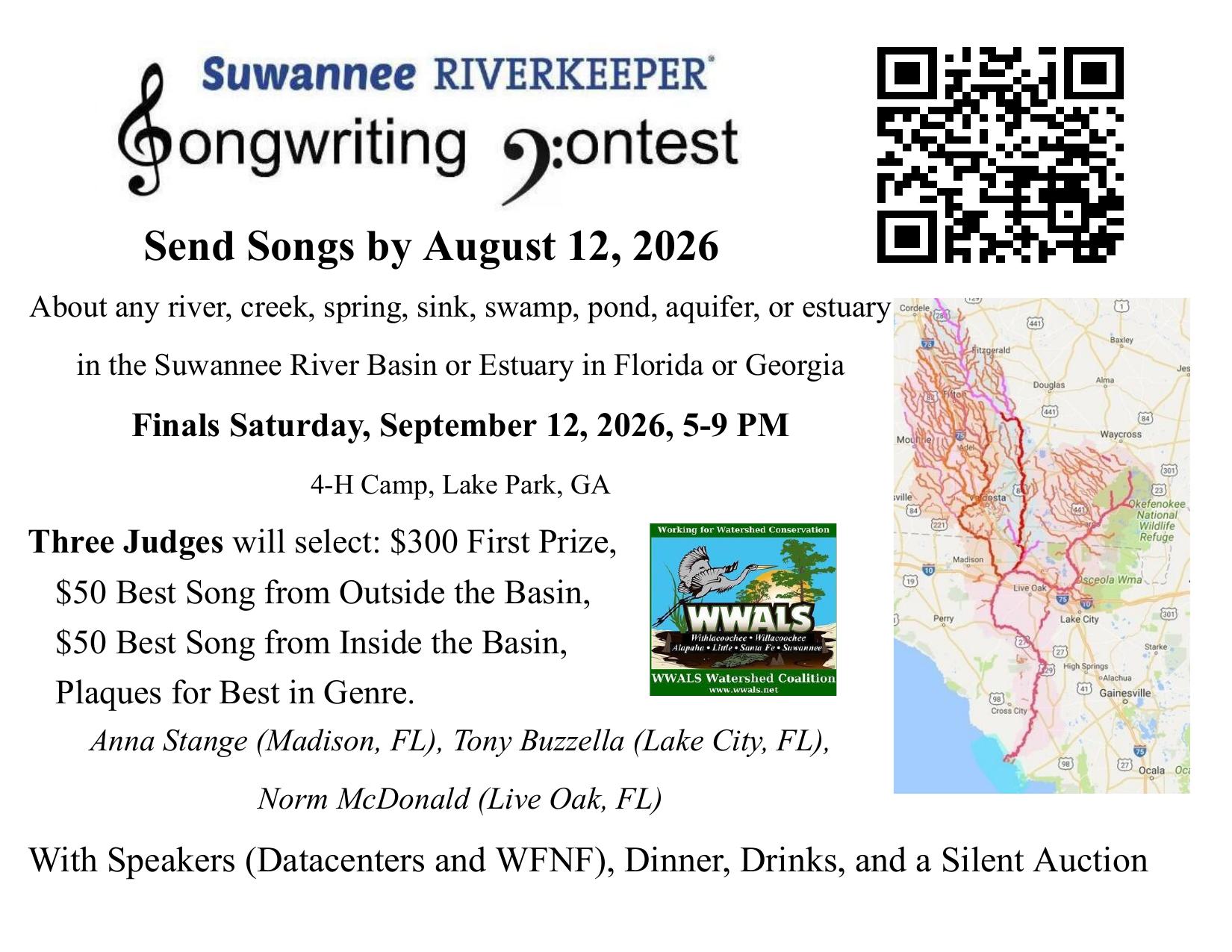 Send Songs Landscape Flyer 2026 SuwRK Songwriting Contest