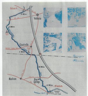 300x327 Map, in Canoe Guide to the Withlacoochee River Trail, by John S. Quarterman, for WWALS.net, 0  1979