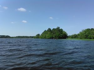 300x225 Across the lake, in BIG Little River Paddle Race, by John S. Quarterman, for WWALS.net, 16 May 2015