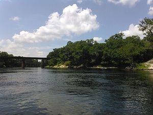 Withlacoochee Confluence and railroad bridge 30.3856888, -83.1705932