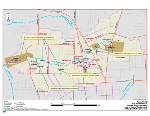 Level of Service Violations and Water Quality Problem Areas