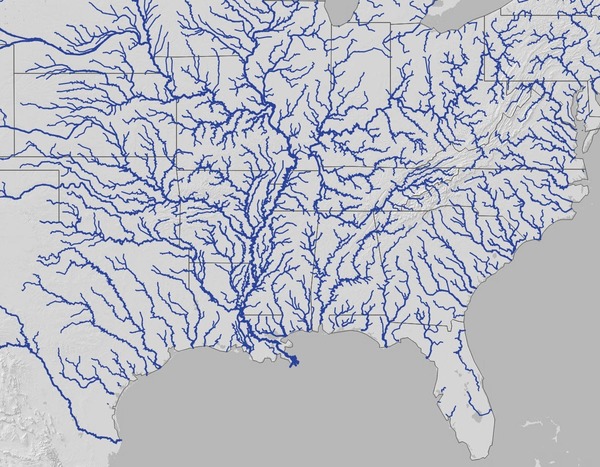 blank us map with rivers