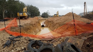 End of pipe in water, CR 146, towards Tallokas Road 30.9873162, -83.6535762