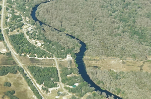 Closeup, Withlacoochee (South) River crossing, 28.9921740, -82.3573500