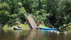 Shirley gets her boat in Hardee Spring, 30.5446892, -83.2511847