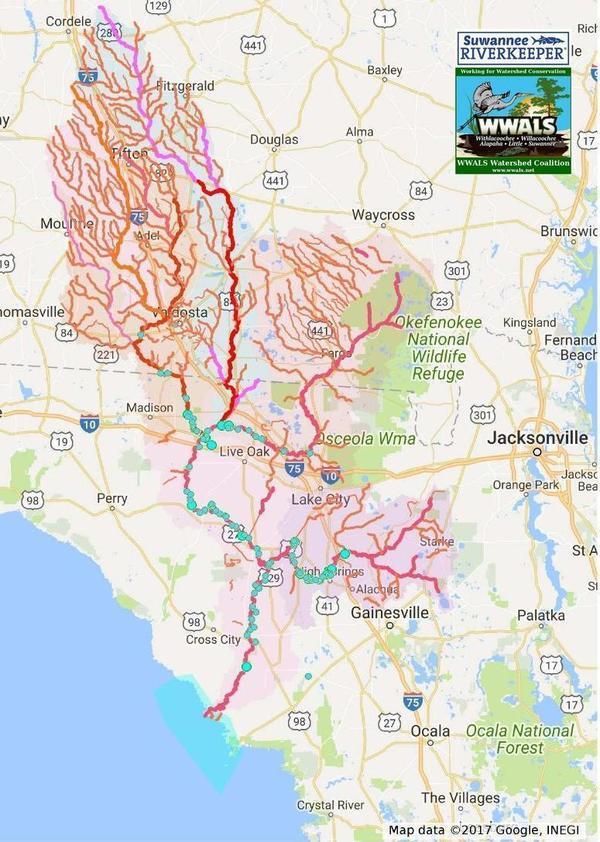 Suwannee River Florida Map Suwannee River Basin | Wwals Watershed Coalition (Wwals) Is Suwannee  Riverkeeper®