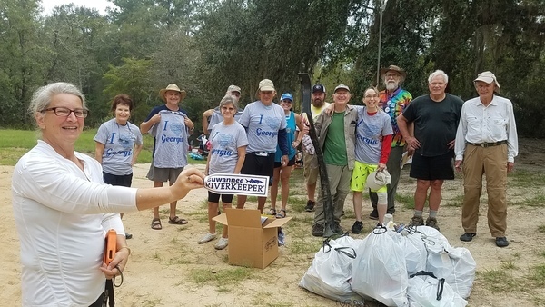 Banner and fourteen picker-uppers, 09:55:21,, Georgia Adopt-A-Stream Cleanup