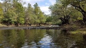 Rocks half across, 11:37:43,, Tween Creek Shoals 30.6557356, -83.3645934